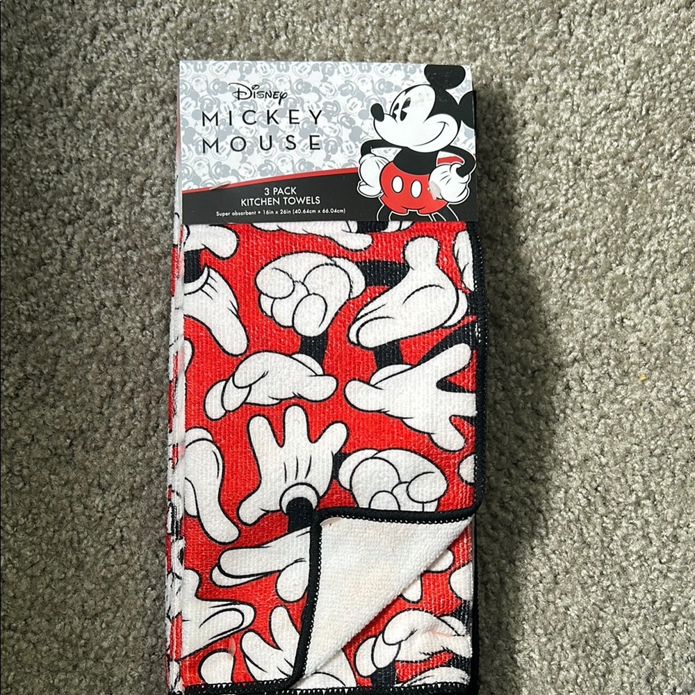 Mickey Mouse Red Kitchen Towels